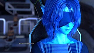 projekt passion cyberpunk alien pleasures herself in cockpit during gaming visual novel