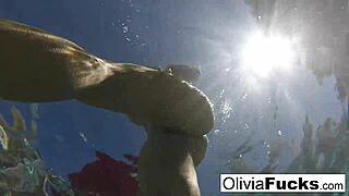 olivia chilling by the pool for summer vibes