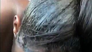 Ebony Slut Sucks Big Black Cock In Chipotle Parking Lot For Outdoor Cumshot