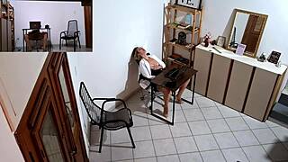 Horny Secretary Masturbates And Ends Up Having Sex With A Harassing Client - Part 1!