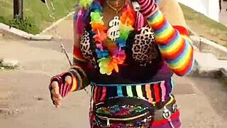 Story of tandoori dick 69 in crossdressing with skirt and panties