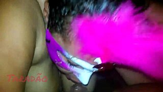 latina with huge ass gives greedy blowjob in lingerie, humiliating cuckold in pov view