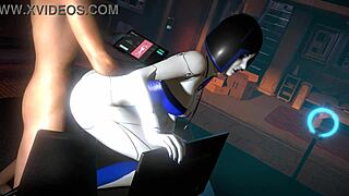 What if demi sex robot upgrades her tits and assfucking in this 3d parody?