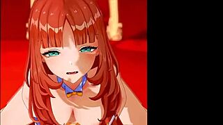 Nilou Genshin Impact membongkok doggystyle dengan suara merengek