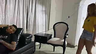 My stepsister wants a massage, but really to get fucked hard and creampied?