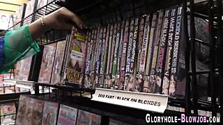 Cocksucking ho gets cum facial