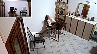 Horny Secretary Masturbates And Ends Up Having Sex With A Harassing Client - Part 1!