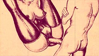 빈티지 에로 일러스트 클래식 애니 코믹 스타일