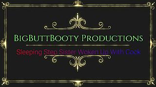 s step-sister woken up with cock in reality scene