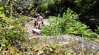 Voyeur Stranger Pounds Shocked Girl on Nudist Beach with Force