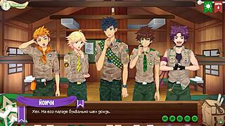 game friends camp episode 6 - keitaro jerking off in the shower