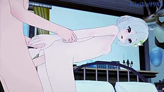 kokkoro and chieru share intense creampie sex in princess connect hentai