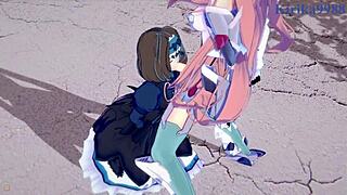 Garie Tuman and Maria Cadenzavna Eve enjoy intense futanari sex with Micha Jawkan