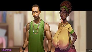 3D cartoon of ebony goddess in wild sex encounter