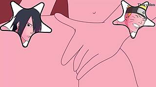 Naruto and Sasuke getting it on in wild action