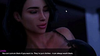 In Milfy City, the step mom gives a footjob session