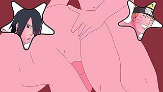 Naruto and Sasuke getting it on in wild action