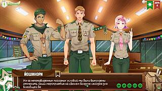 game friends camp episode 6 - keitaro jerking off in the shower