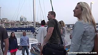 Sensual boat trip with erotic sensations of summer