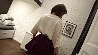 Holy crap! Can you believe I’m a cleaning woman handling this monster cock?