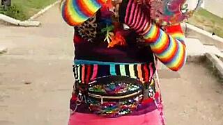 Story of tandoori dick 69 in crossdressing with skirt and panties