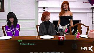 Fucked redhead on dining room table