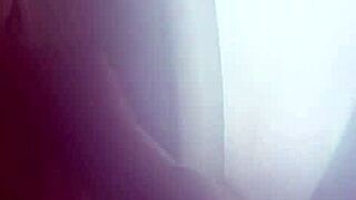 pierced olivia strips nude and washes her big tits after a tiring day