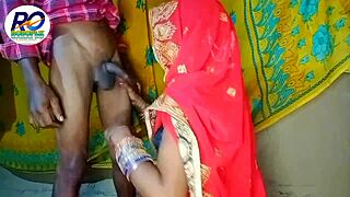 Desi bhabhi strips saree for intense fingering and fucking