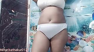 Pussy Bathing Time Turns Steamy With Big Tits Teen Babe Soaking Wet.