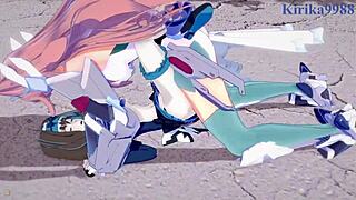 Garie Tuman and Maria Cadenzavna Eve enjoy intense futanari sex with Micha Jawkan