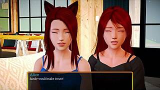 My new family explores erotic hentai games with big tits and ass 😏