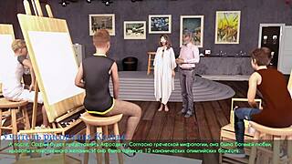 Model strips naked outdoors in slutty teacher role