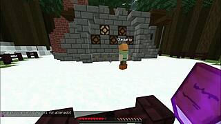 Bald young guys and the priest showing his staff in Iggsburn Village part 2.