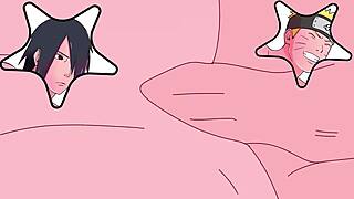 Naruto and Sasuke getting it on in wild action