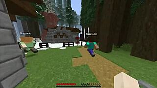 Bald young guys and the priest showing his staff in Iggsburn Village part 2.