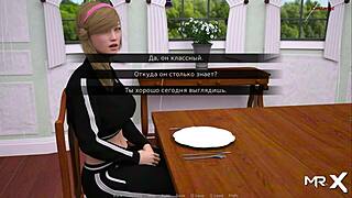 Fucked redhead on dining room table