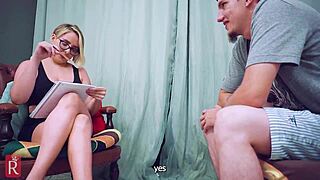 The nymphomaniac patient exclaims, 'lick my balls now!'