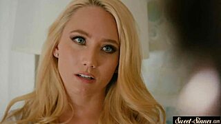 classy teen gets cum on her smooth skin