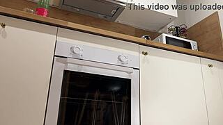 hot redhead petite 18+ latina big ass all natural new wife in the kitchen no panties no bra in a summer dress to show pussy and ass