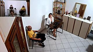 Horny Secretary Masturbates And Ends Up Having Sex With A Harassing Client - Part 1!