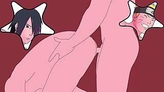 Naruto and Sasuke getting it on in wild action