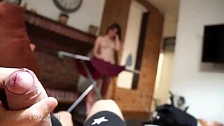 Holy crap! Can you believe I’m a cleaning woman handling this monster cock?