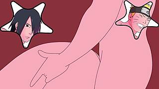 Naruto and Sasuke getting it on in wild action
