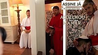 Making of Peralta: kneel down and suck in this backstage group action?