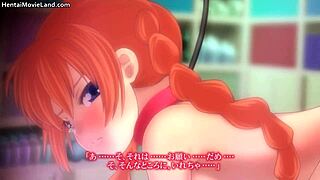 Redhead anime babe gets pleasured in hentai