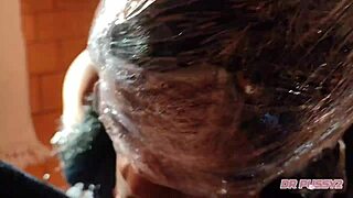 The african nympho takes a monster cock deepthroat and gets a facial.