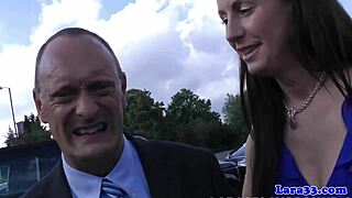 british milf in stockings and heels gets fingered while wearing panties