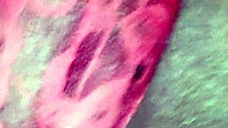 Savoring wet ebony pussy before bedtime routine