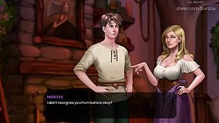 Myrtle Displays Big Boobs In Sexy Lingerie, Hardening Boris's Cock