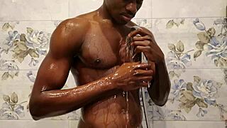 stepmom gives a hot blowjob in the shower, taboo and wet